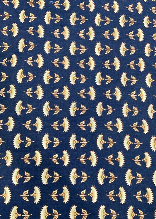 Pattern of white flowers on a blue background